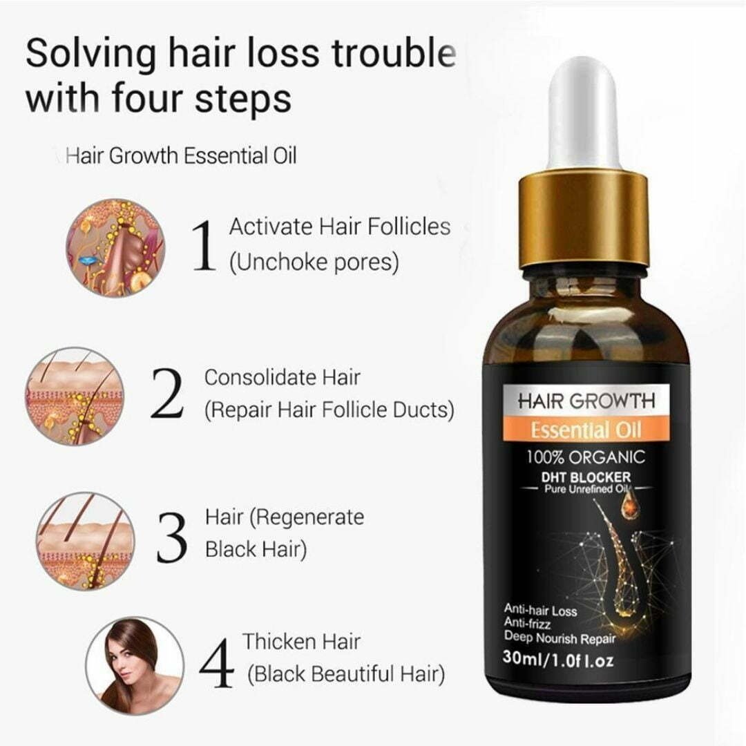 Pack of 2 HAIR GROWTH SHAMPOO 250ML & Essential Oil 30ml